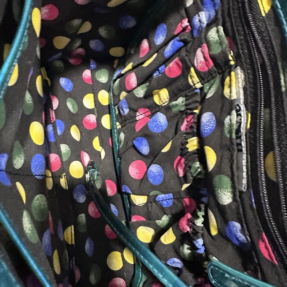 Vintage Shiny Plastic Y2K Style Women's Bag purse strap Turquoise - Picture 11 of 14